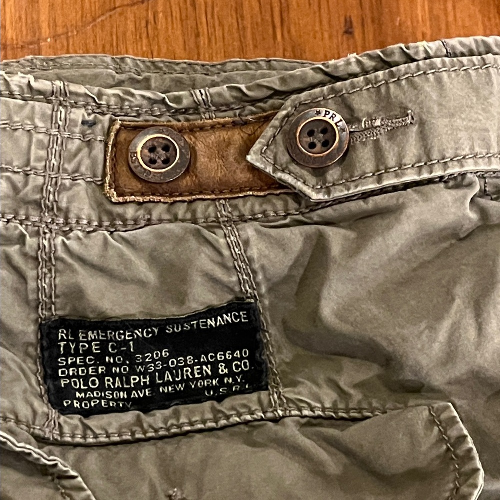 Polo Ralph Lauren Combat Cargo Pants Patches Paratrooper green Mens Size 40x32 - Picture 9 of 16